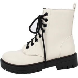 Soda Women's Combat Lace Up Ankle Boot